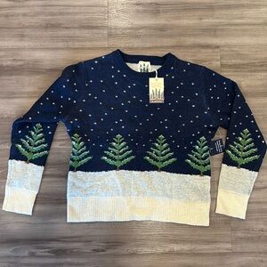 Kiel James Patrick Navy and Green Sweater